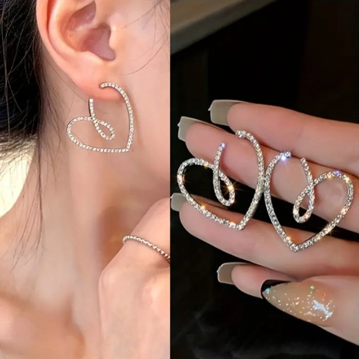 Glamours Heart Earrings