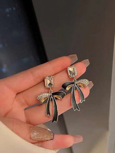 Mystic Black Crystal Earrings