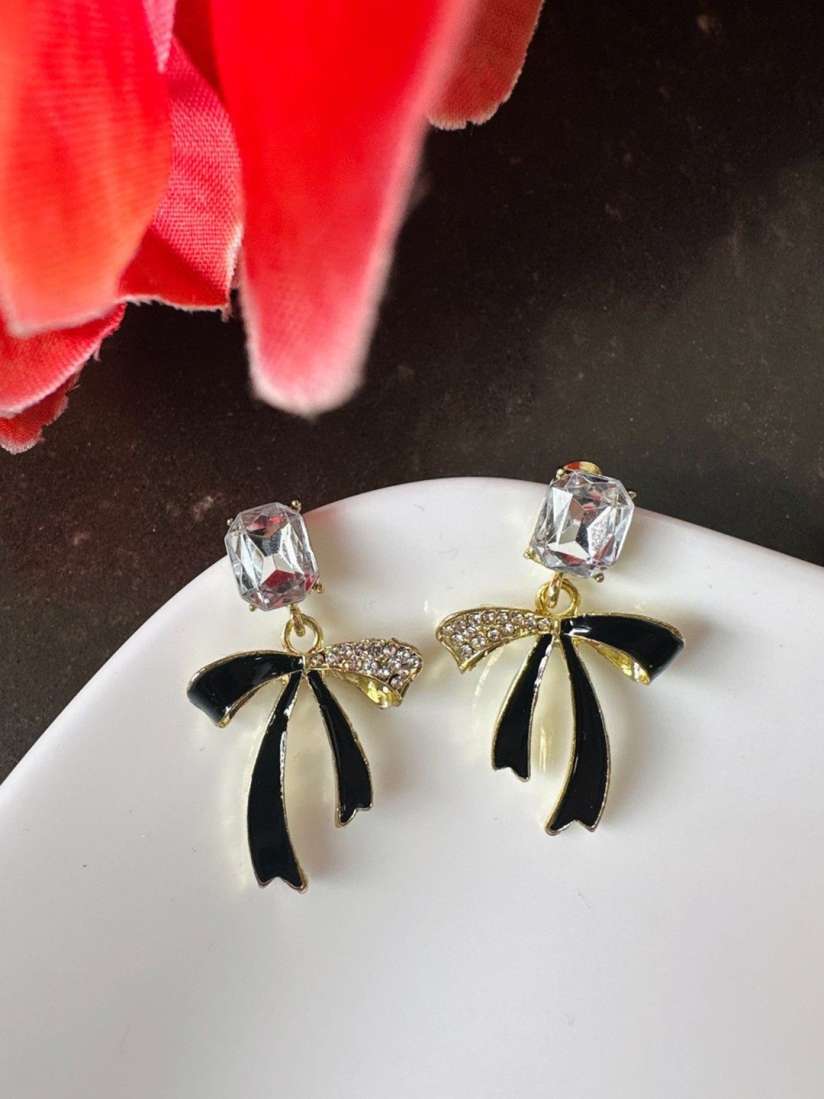 Mystic Black Crystal Earrings
