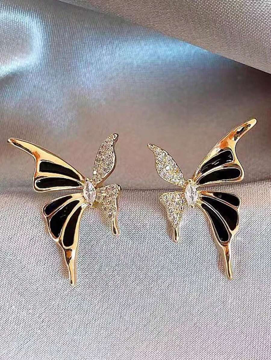 Butterfly Rhinestone Earrings