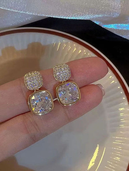 Crystal Rhinestone Drop Earrings