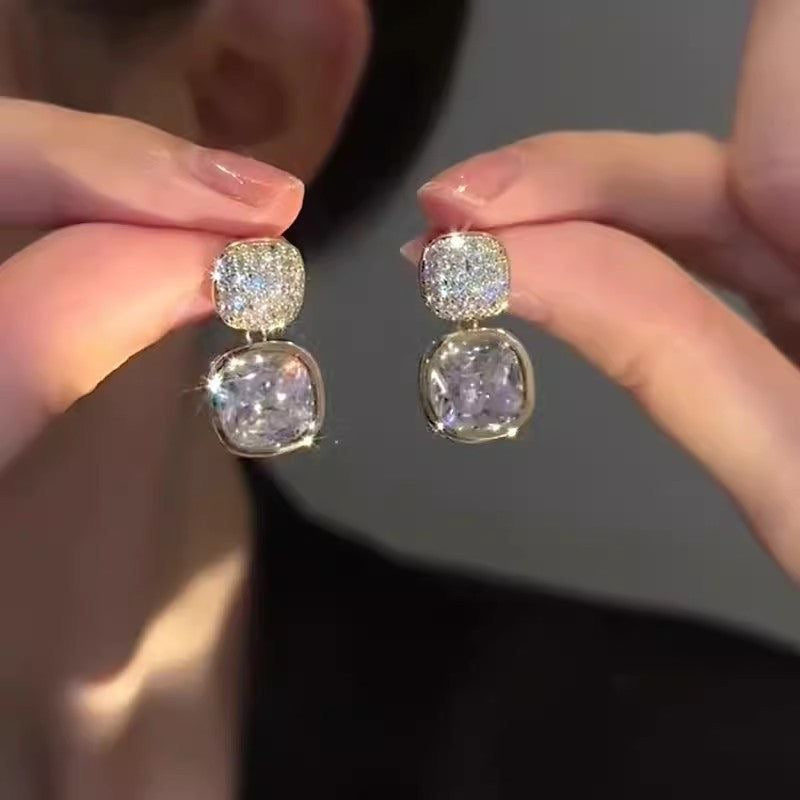 Crystal Rhinestone Drop Earrings