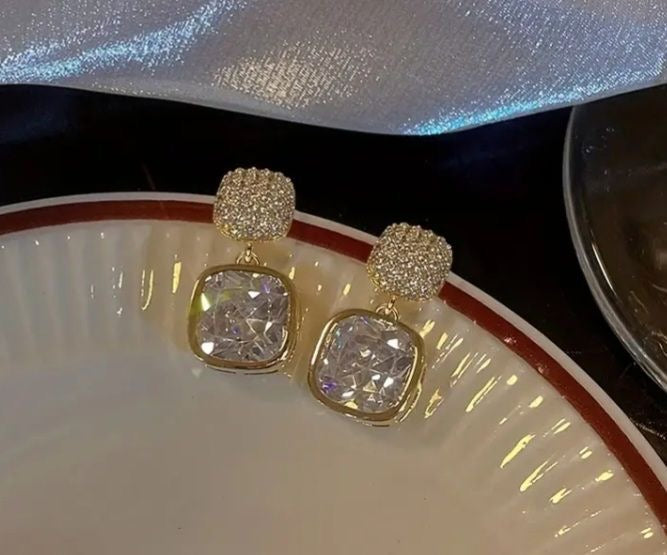 Crystal Rhinestone Drop Earrings