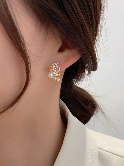 Butterfly Pearl Earrings