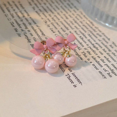 Pinky Bow Earrings