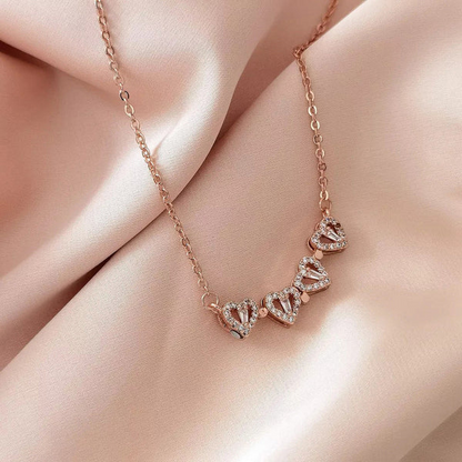 Rose Gold Plated Clover Design Openable Magnetic Pendant